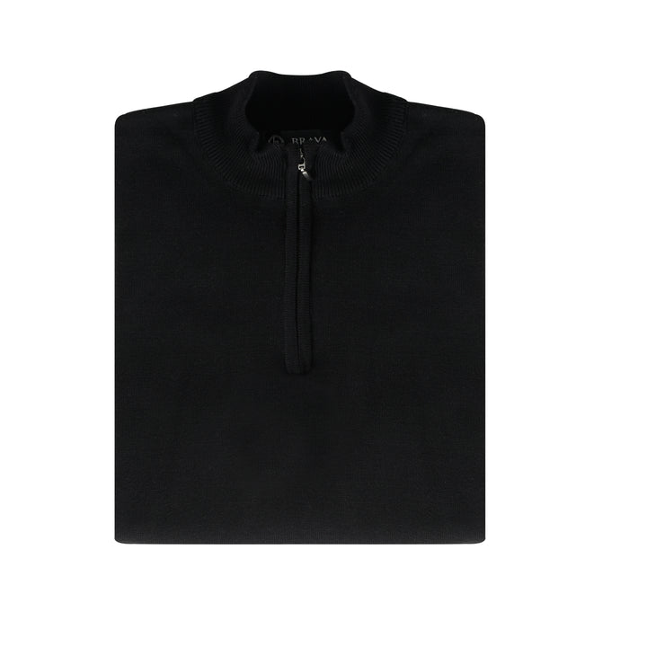 Brava Black Zipped Pullover