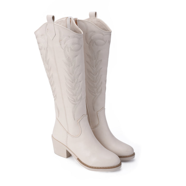 Brava Beige Cowboy Boot