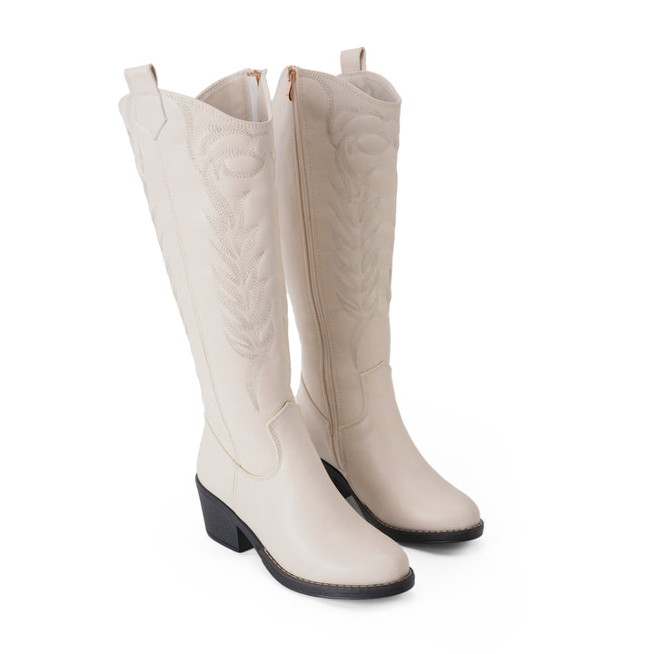 Brava Beige Cowboy Boot