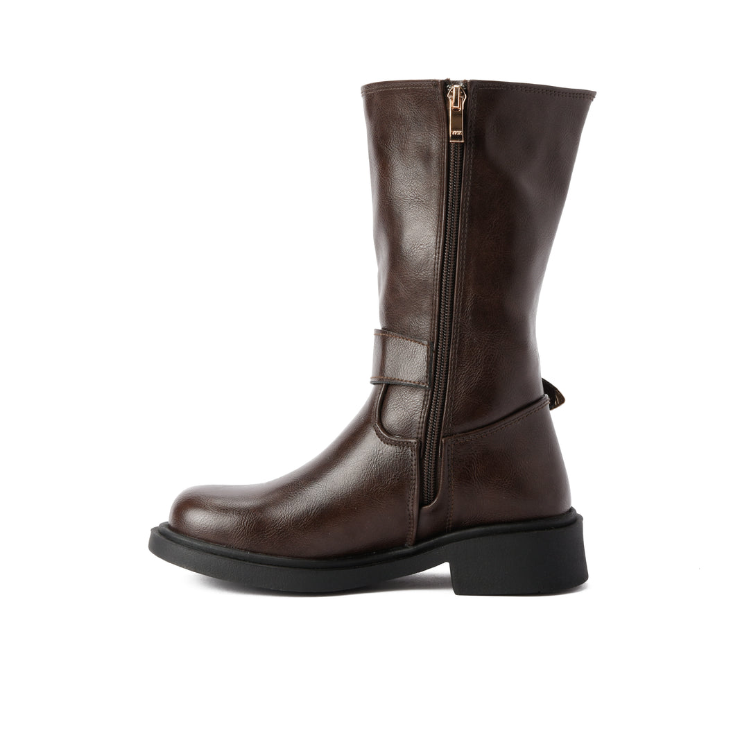 Brava Rebel Buckle Mid Boot- Brown