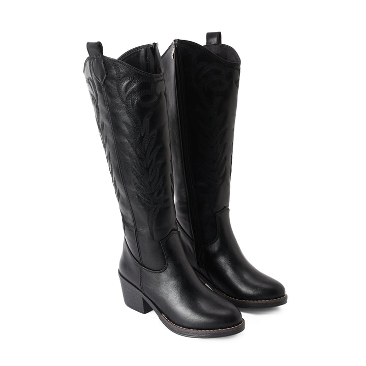 Brava Black Cowboy Boot