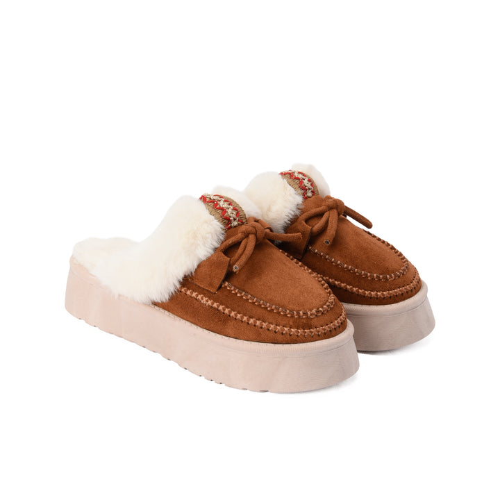 Brava Cozy Noir Fur Mule- Havan