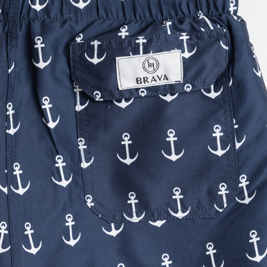 Brava Anchor Navy Swim Shorts