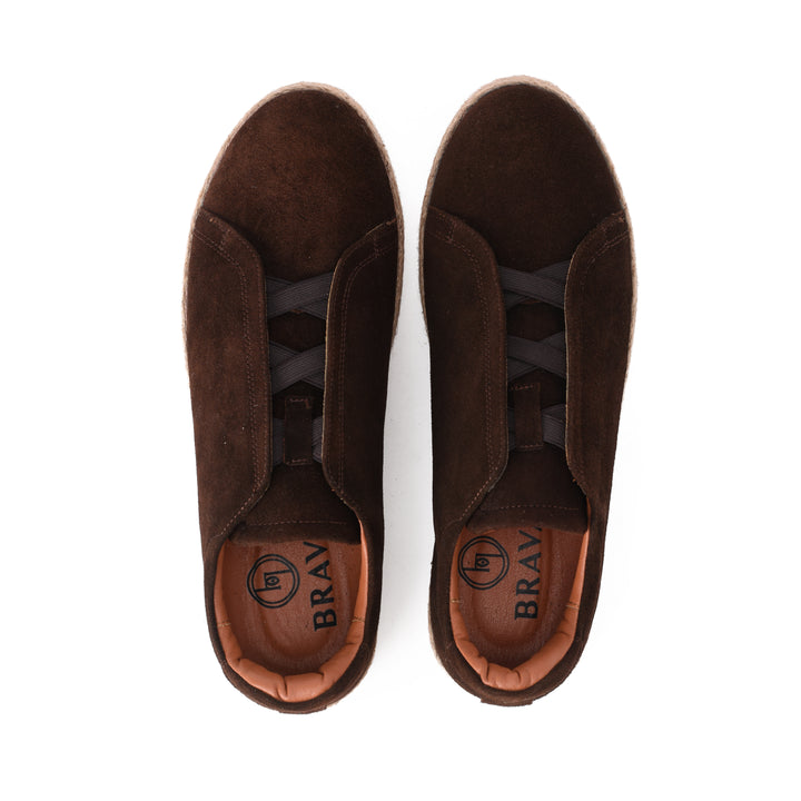 Brava Brown Slip On Espadrilles