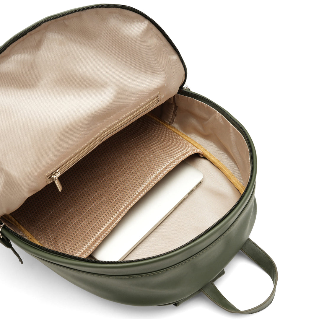 Brava Olive Leather Backpack