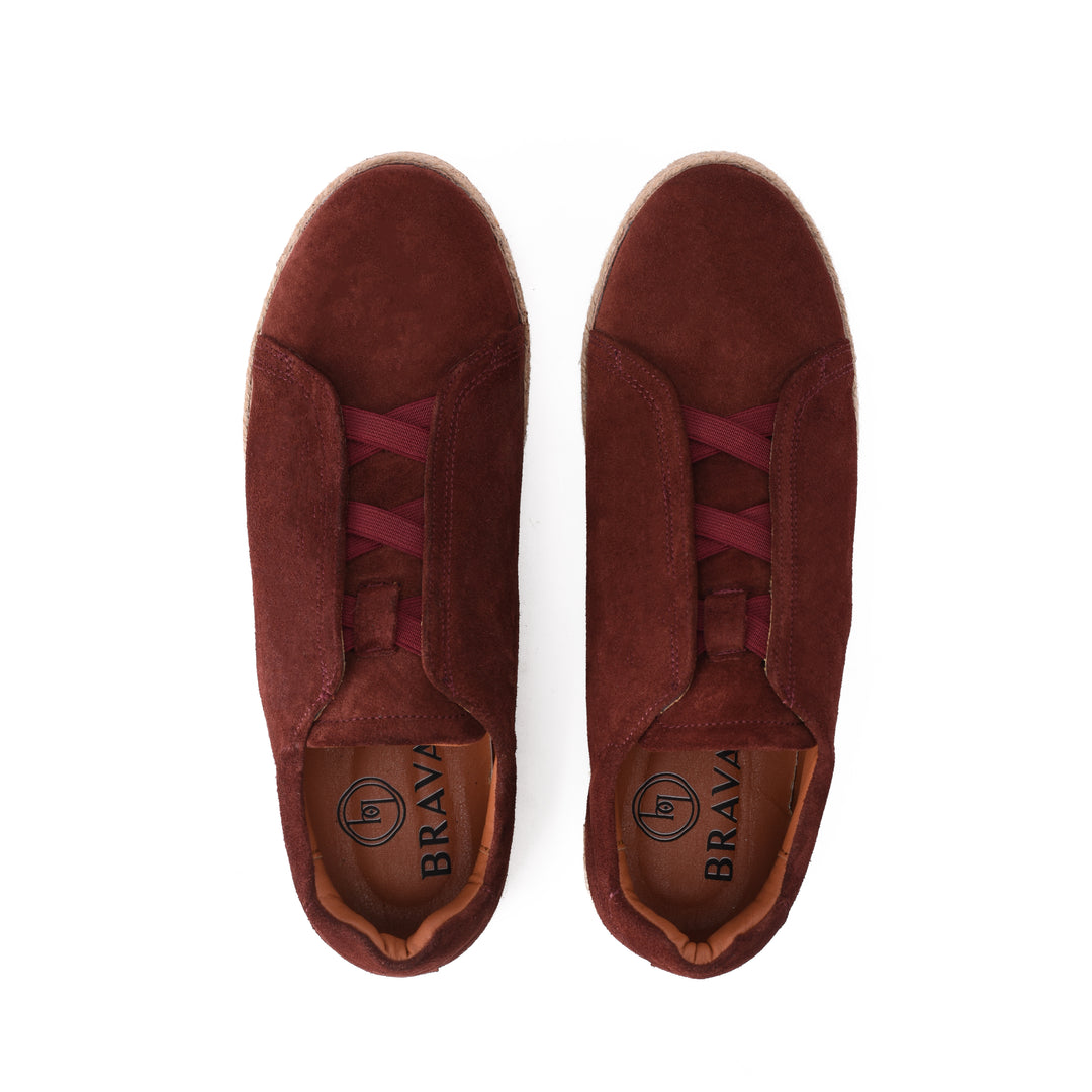 Brava Burgundy Slip On Espadrilles