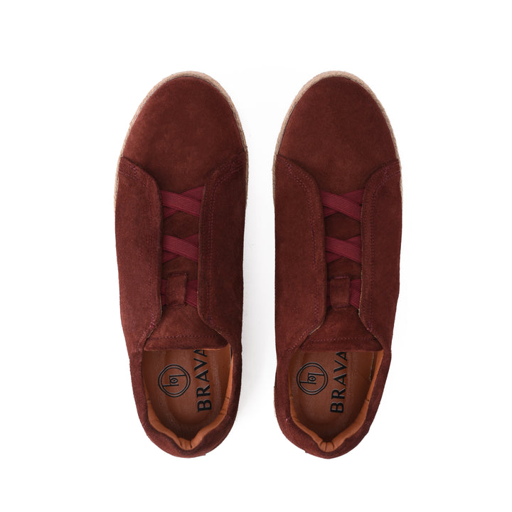 Brava Burgundy Slip On Espadrilles