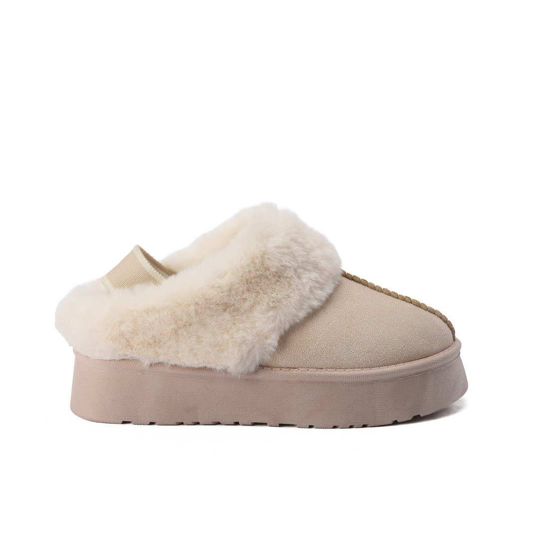 Brava Fur Beige  Strapped Sandal