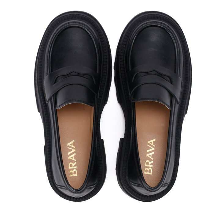 Women Black Chunky College