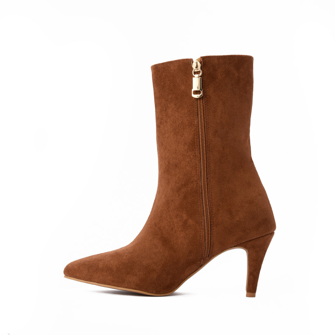 The Muse Pointed Mid Boot- Havan Suede