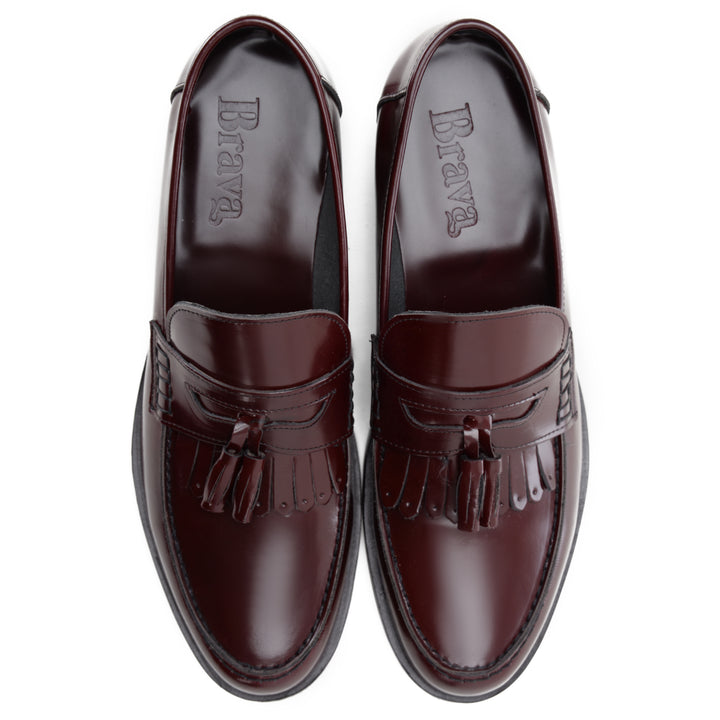 Brava Burgundy Tasseled Loafer