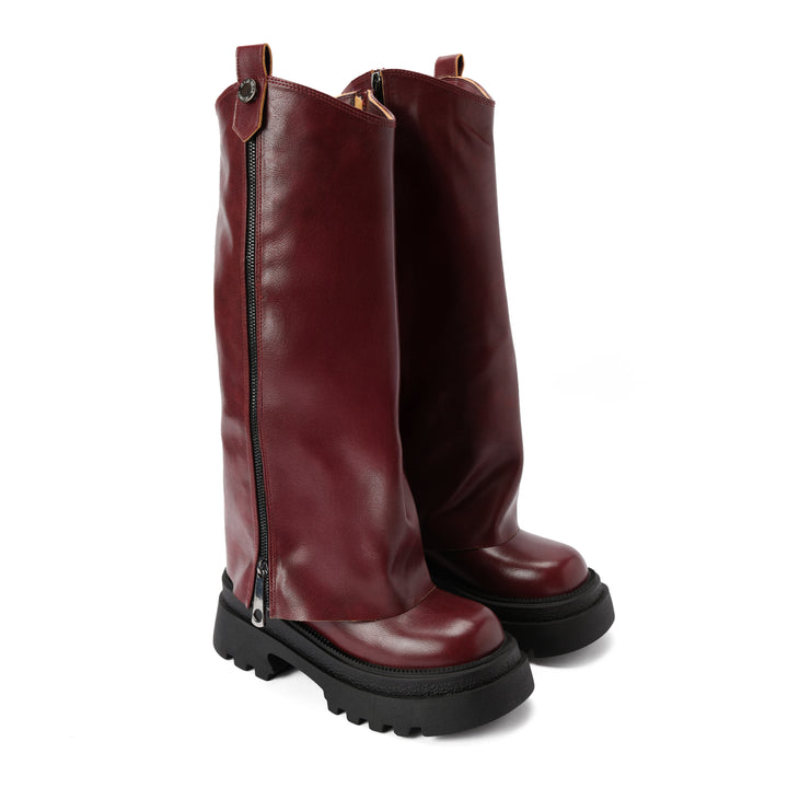 Shadow Rise Half Boot- Burgundy