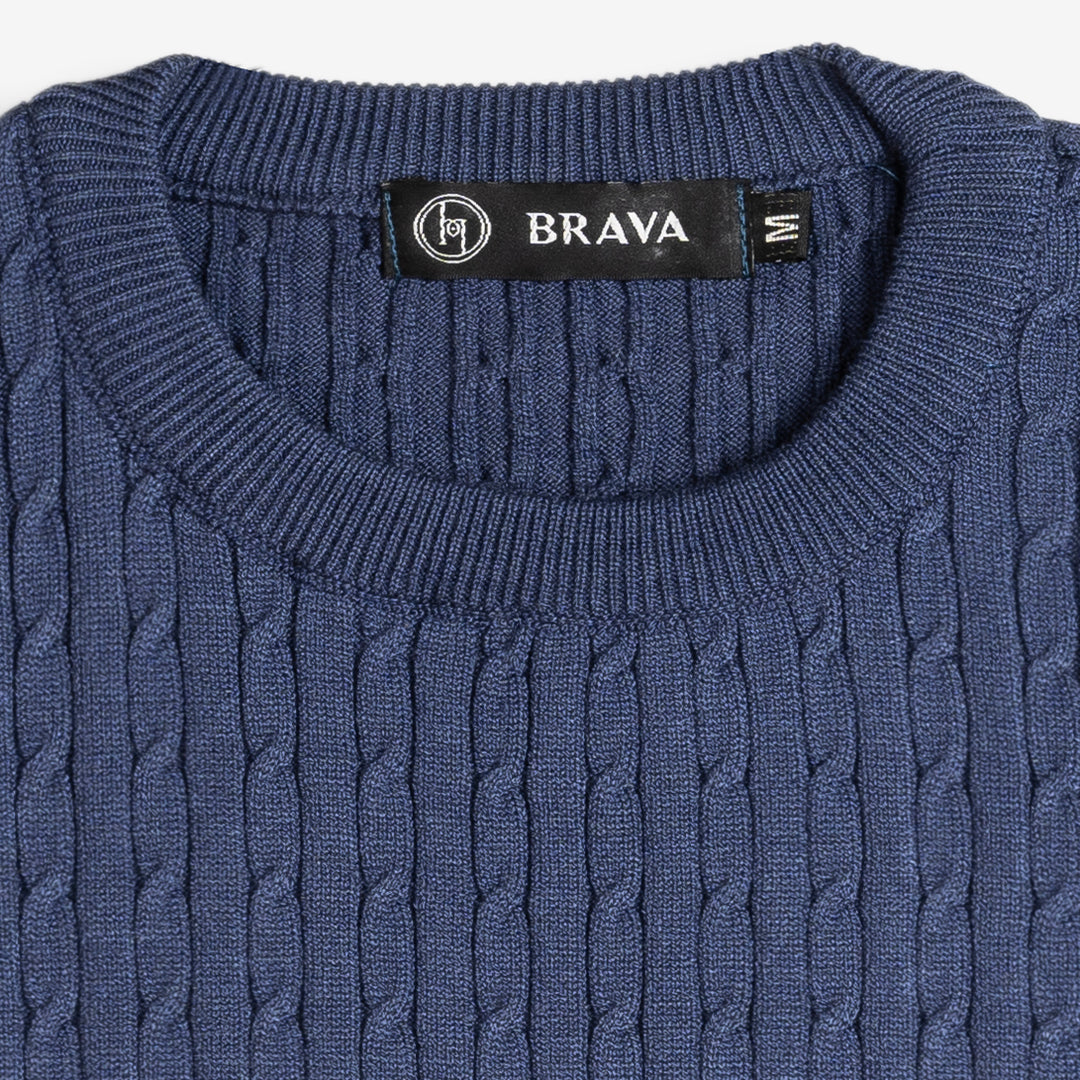 Brava Indigo Braided Pullover