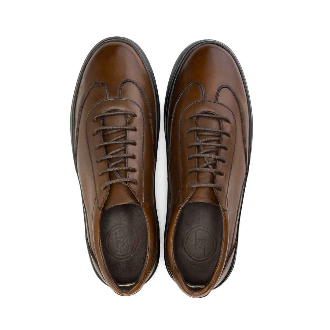 Brava Premium Plain Toe Brown Sneakers