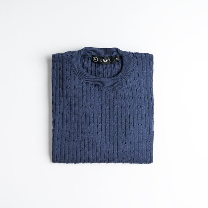 Brava Indigo Braided Pullover