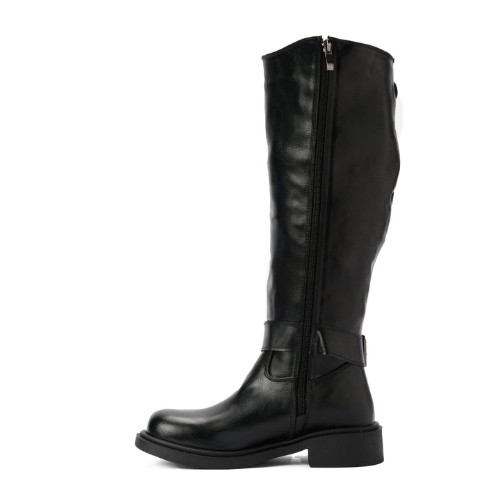 Brava — Harness Loop Knee Boot - Black