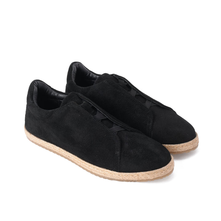 Brava Black Slip On Espadrilles