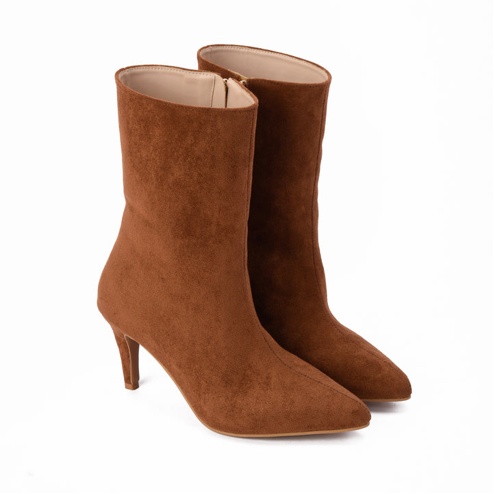 The Muse Pointed Mid Boot- Havan Suede