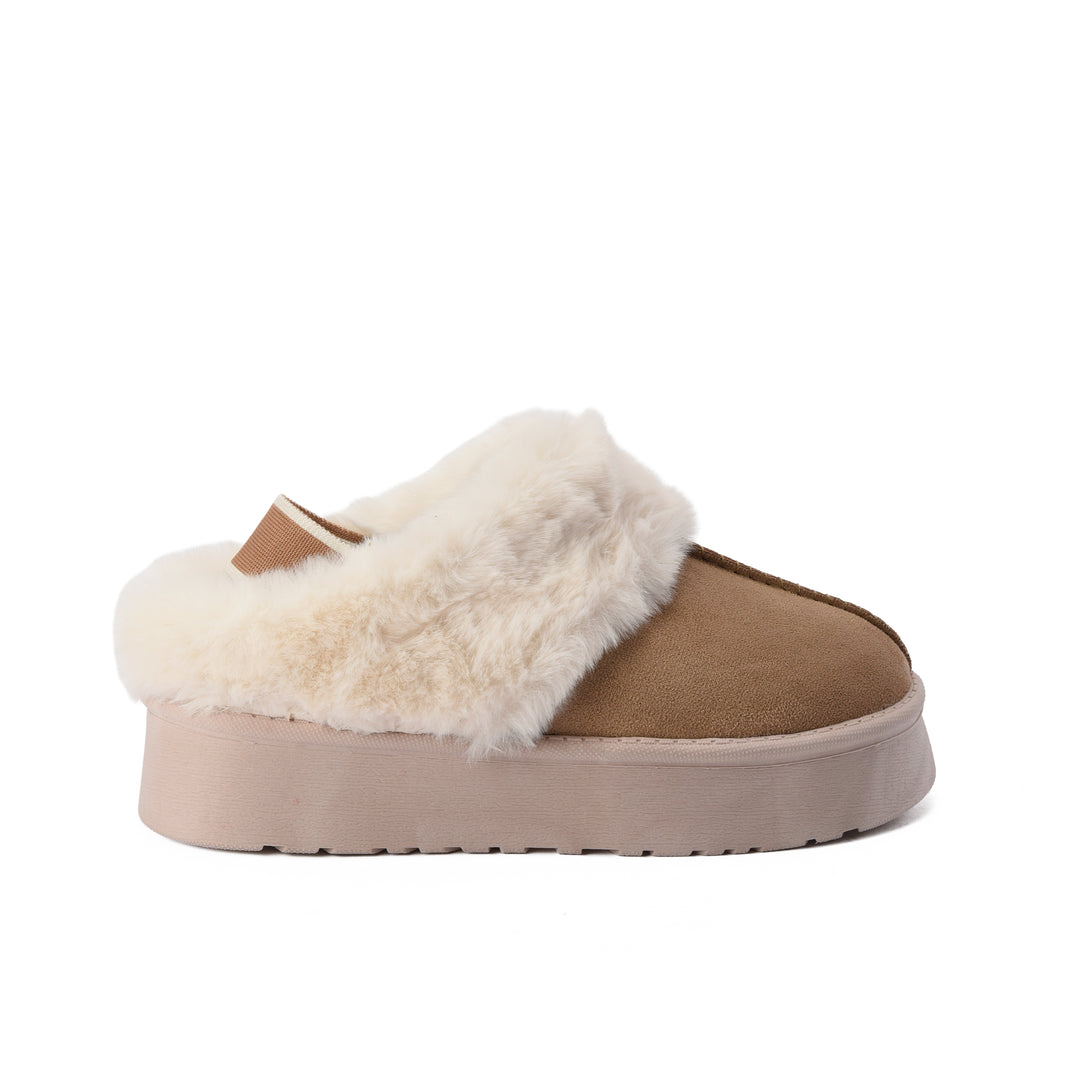 Brava Fur Coffee Strapped Sandal