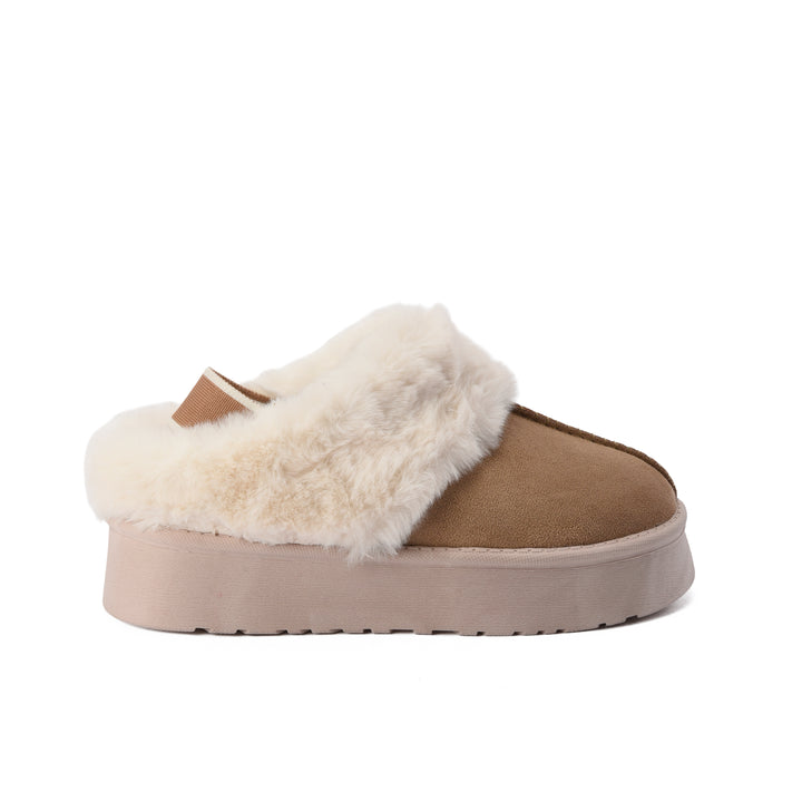 Brava Fur Coffee Strapped Sandal