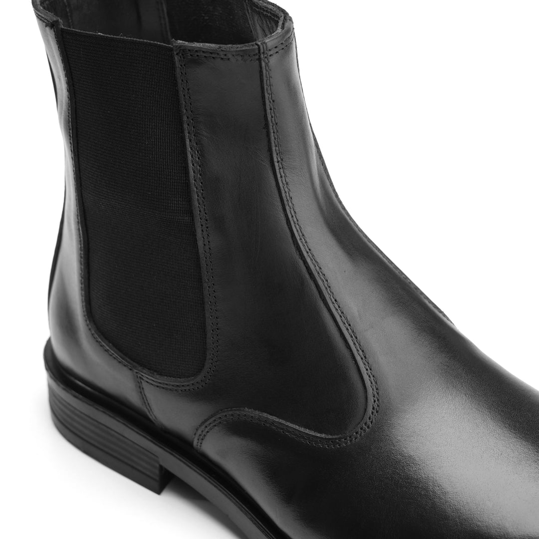 Brava Plain Toe Black Half Boot