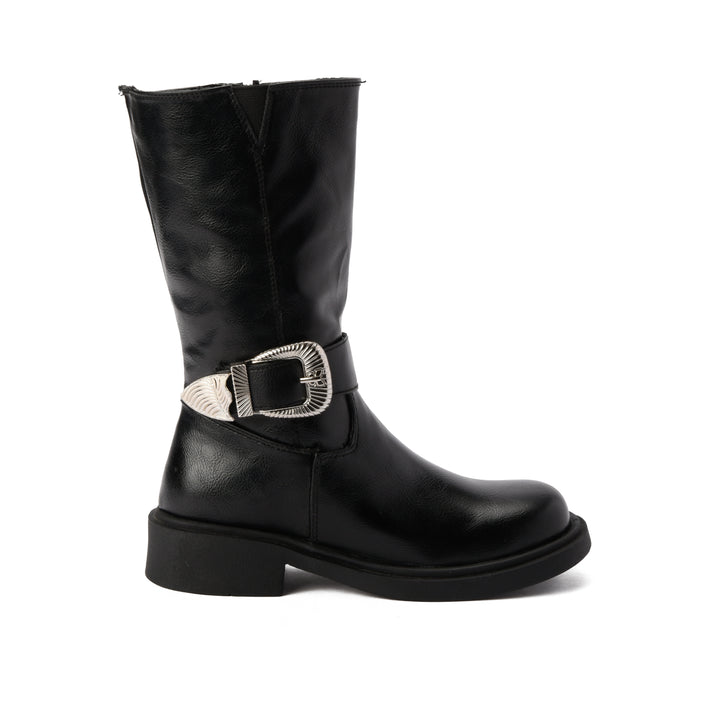 Brava Rebel Buckle Mid Boot- Black