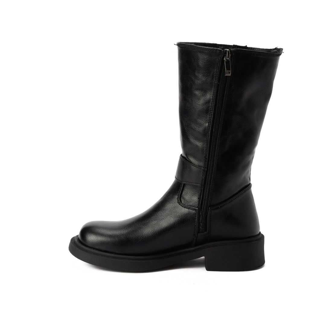 Brava Rebel Buckle Mid Boot- Black