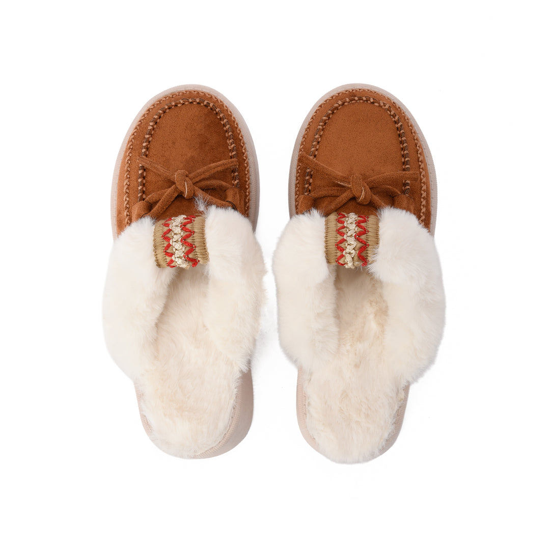 Brava Cozy Noir Fur Mule- Havan