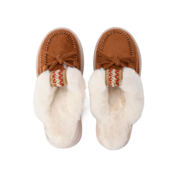 Brava Cozy Noir Fur Mule- Havan