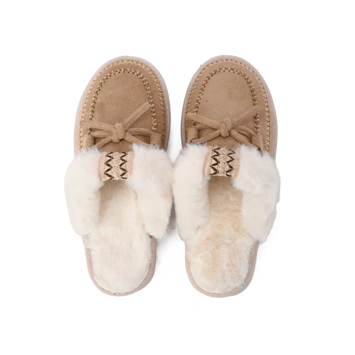 Brava Cozy Noir Fur Mule- Coffee