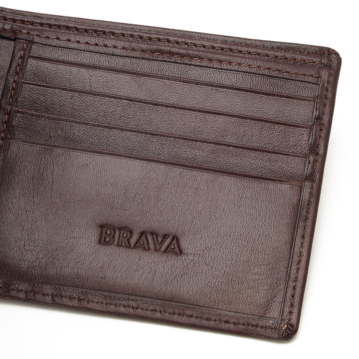Brava Burgundy Genuine Leather Wallet