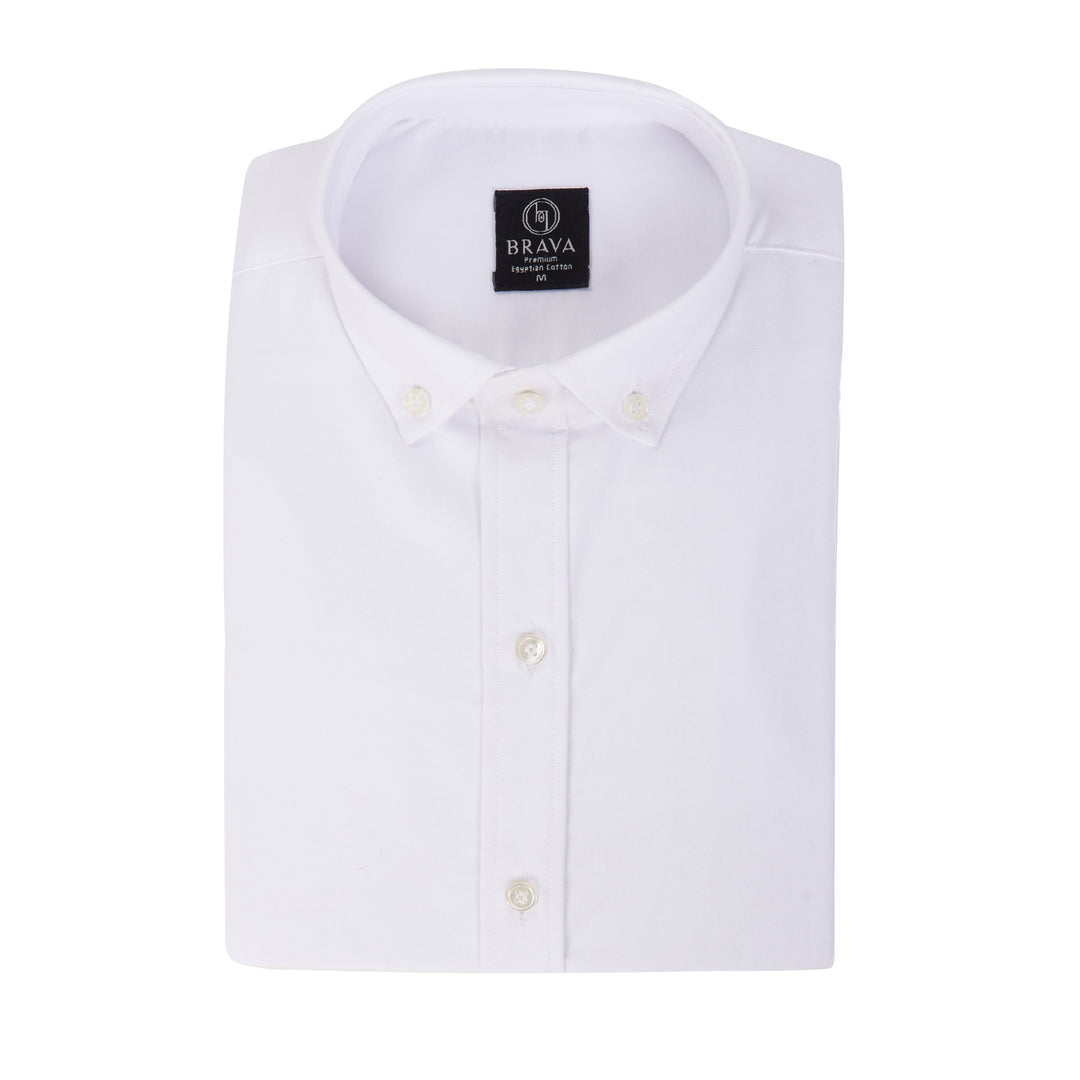 White Cotton Oxford Shirt