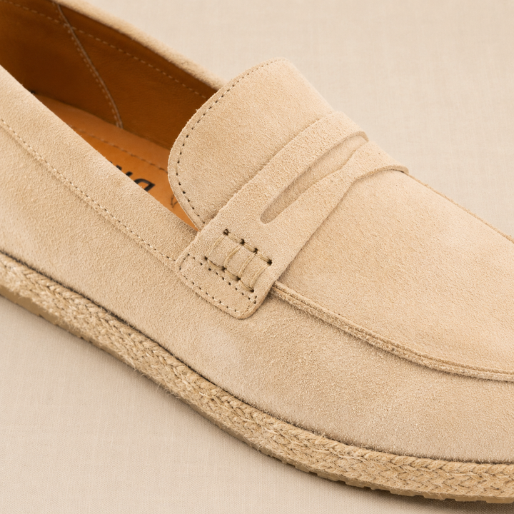 Brava Penny Loafer Beige Suede