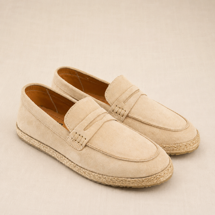 Brava Penny Loafer Beige Suede