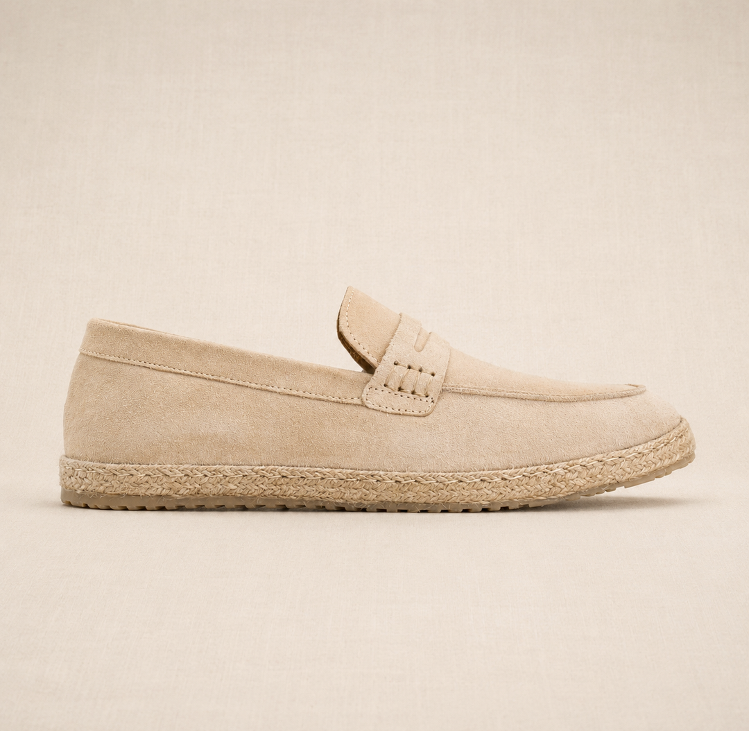 Brava Penny Loafer Beige Suede