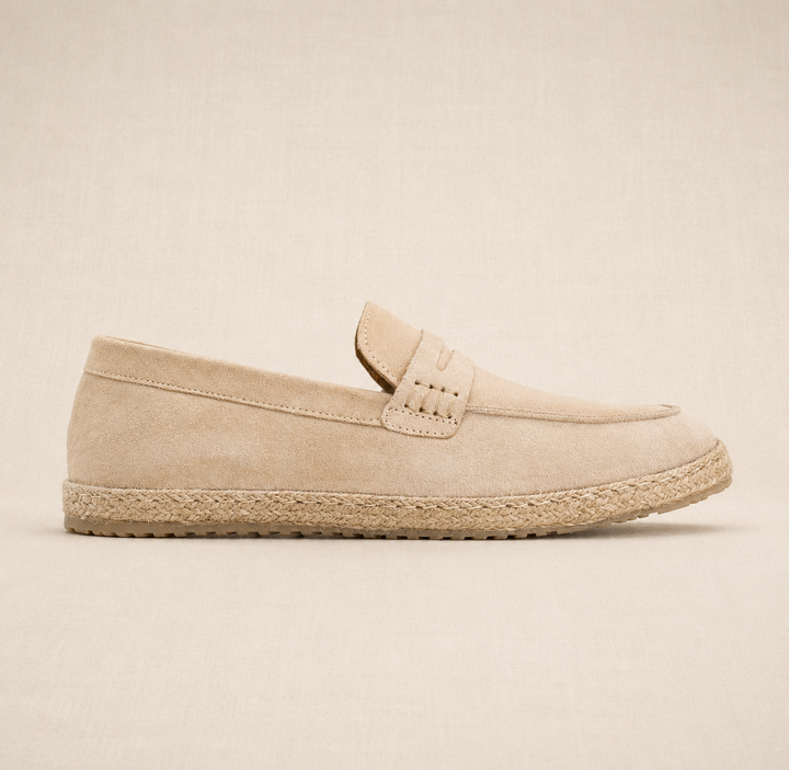 Brava Penny Loafer Beige Suede