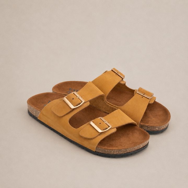 Arizona Double Buckle Men Style Slipper Kiwi
