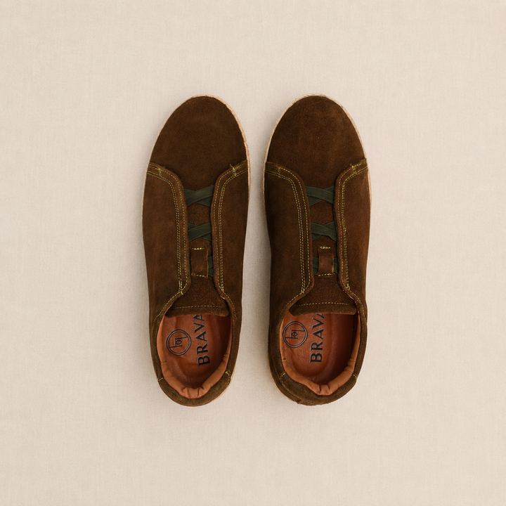Brava Olive Slip On Espadrilles