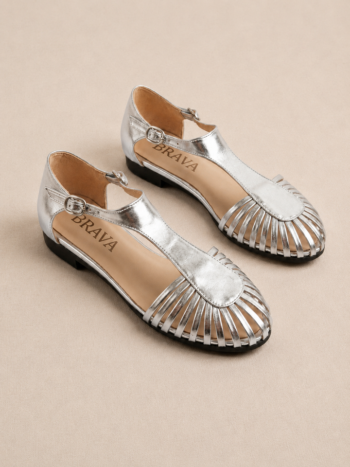 Brava Celina Flats- Silver