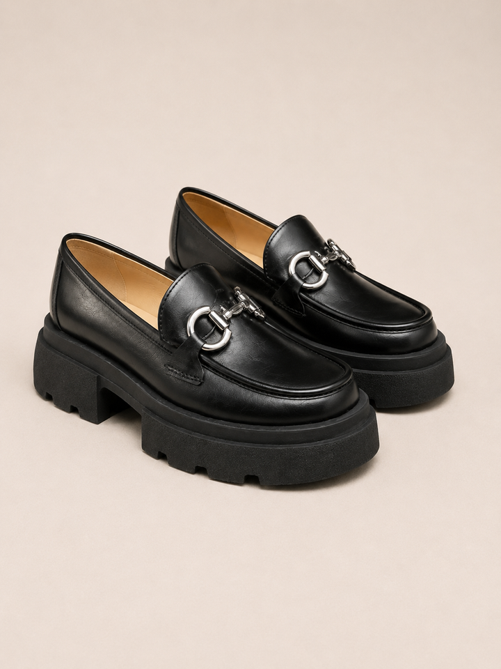 Brava Victoria Chunky Loafers- Black