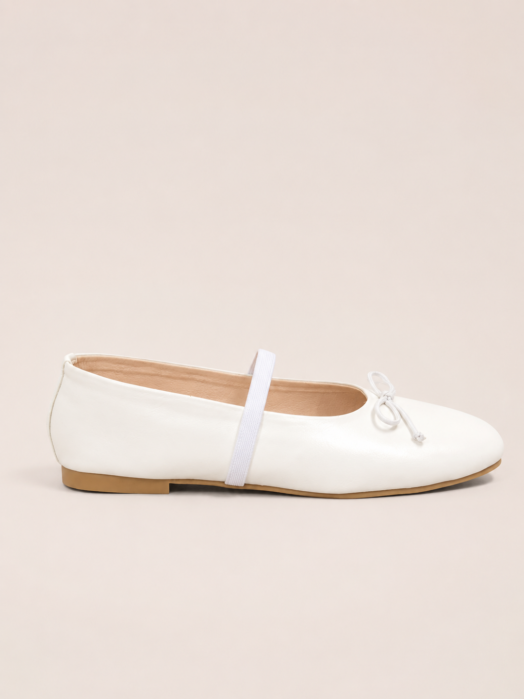 Brava Sofia Mary Jane Flats- White