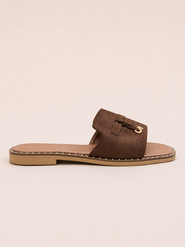 Brava Capri Slides- Brown