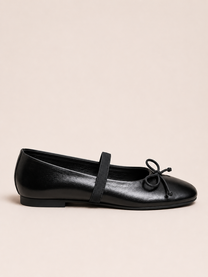 Brava Sofia Mary Jane Flats- Black