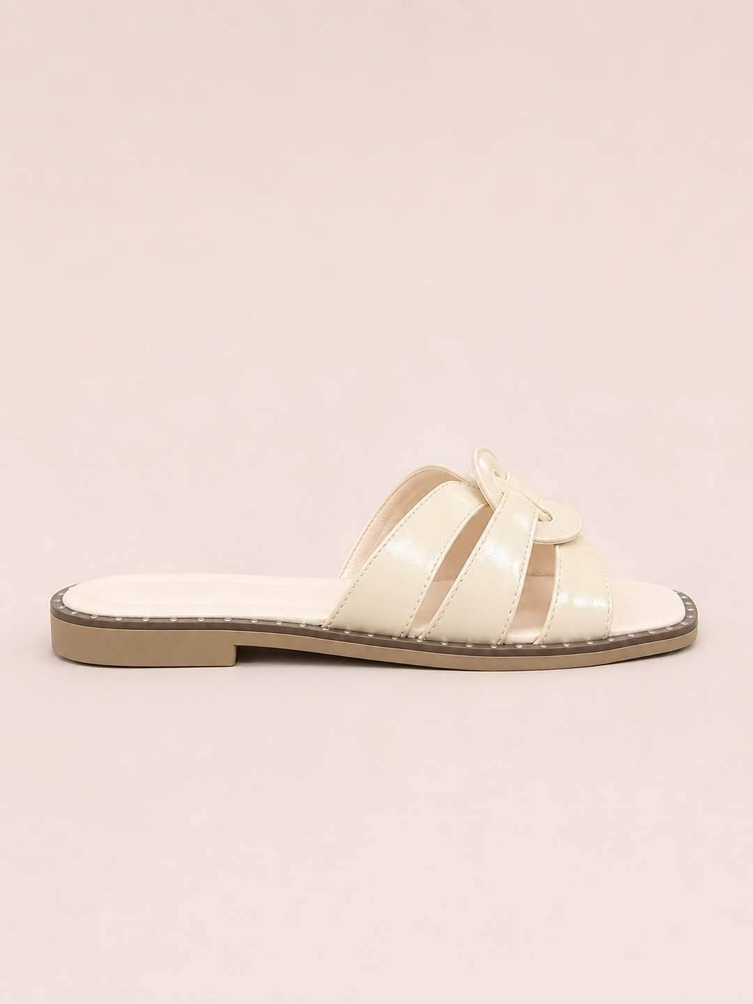 Brava  Bow Slides- Beige