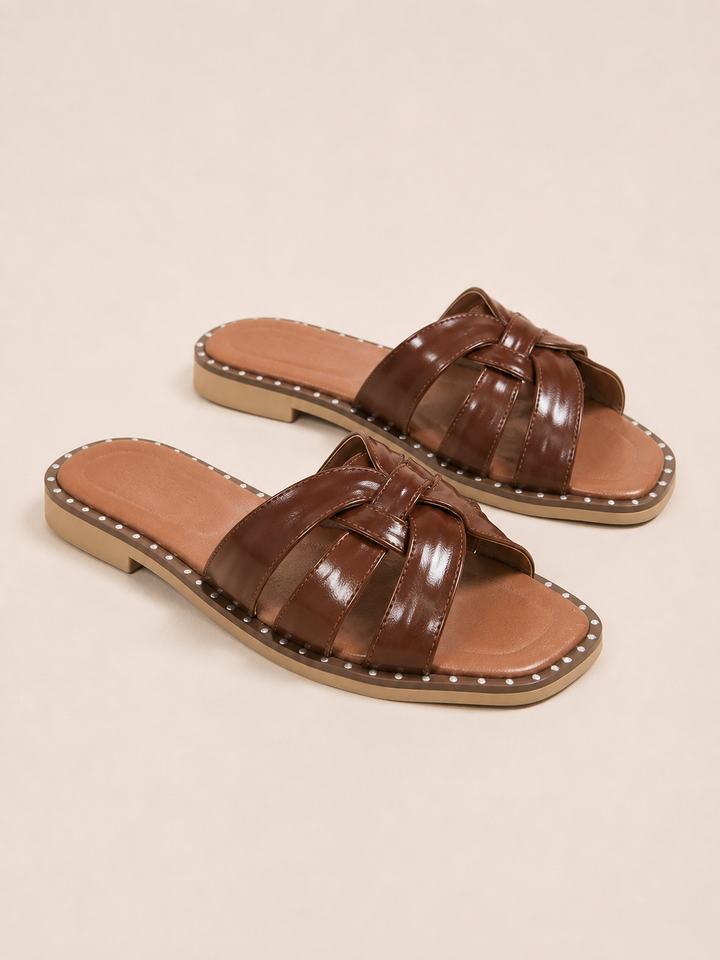 Brava  Bow Slides- Brown
