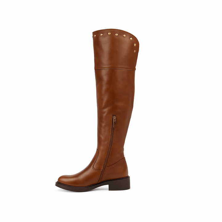 Brava — Studline Over-the-Knee Boot- Brown