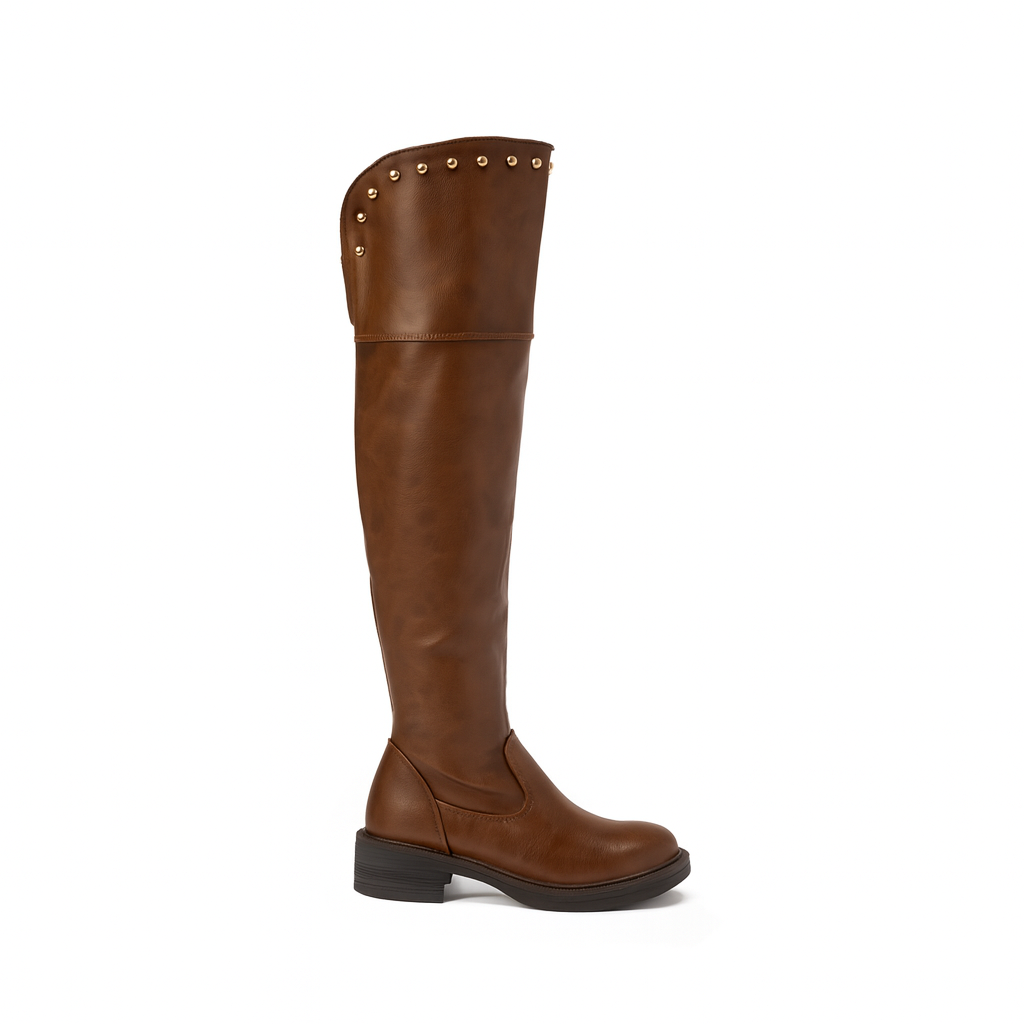 Brava — Studline Over-the-Knee Boot- Brown