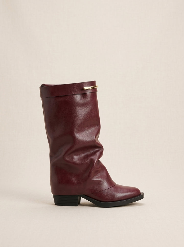 Brava Sienna Slouch Boots- Burgundy