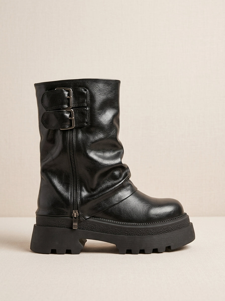 Brava Terra Buckle Boot- Black