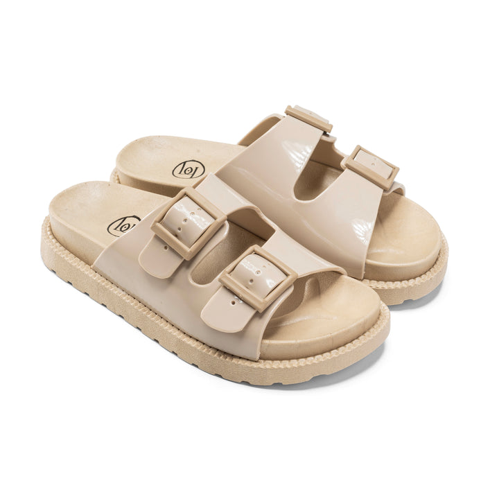 Brava Beige Glossy Air Insole Slipper